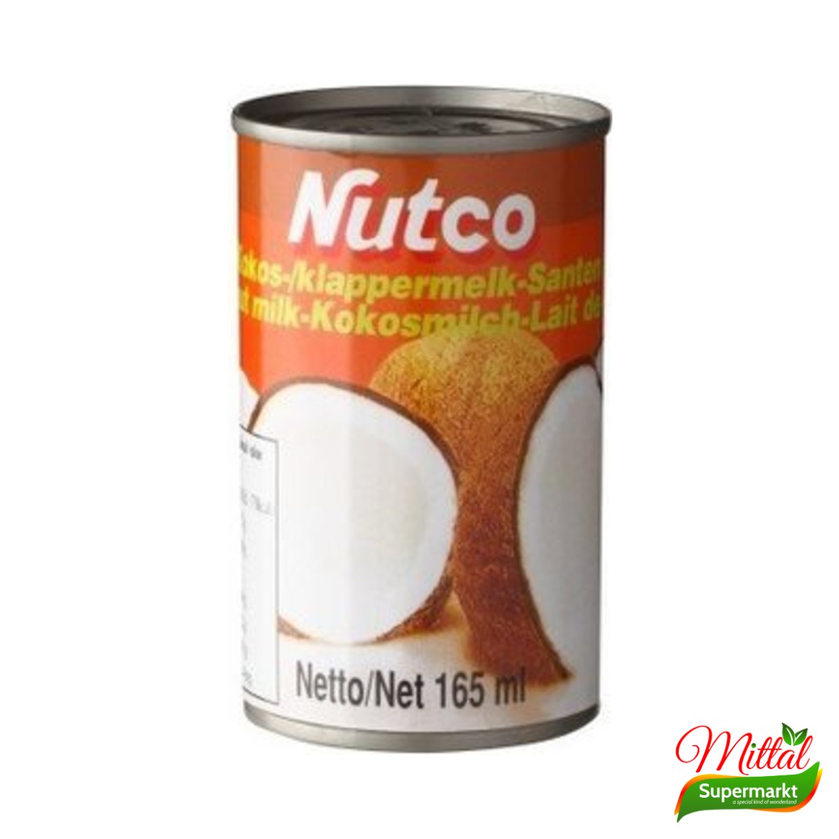 Nutco Kokosmelk 165ml, Romige Kokosmelk in Blik (Coconut Milk)