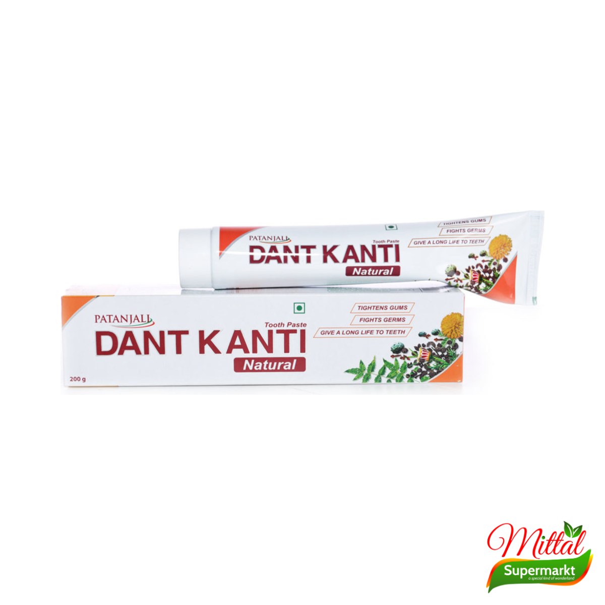 Patanjali Dant Kanti 200g, Kruidentandpasta met Munt (Herbal Toothpaste)