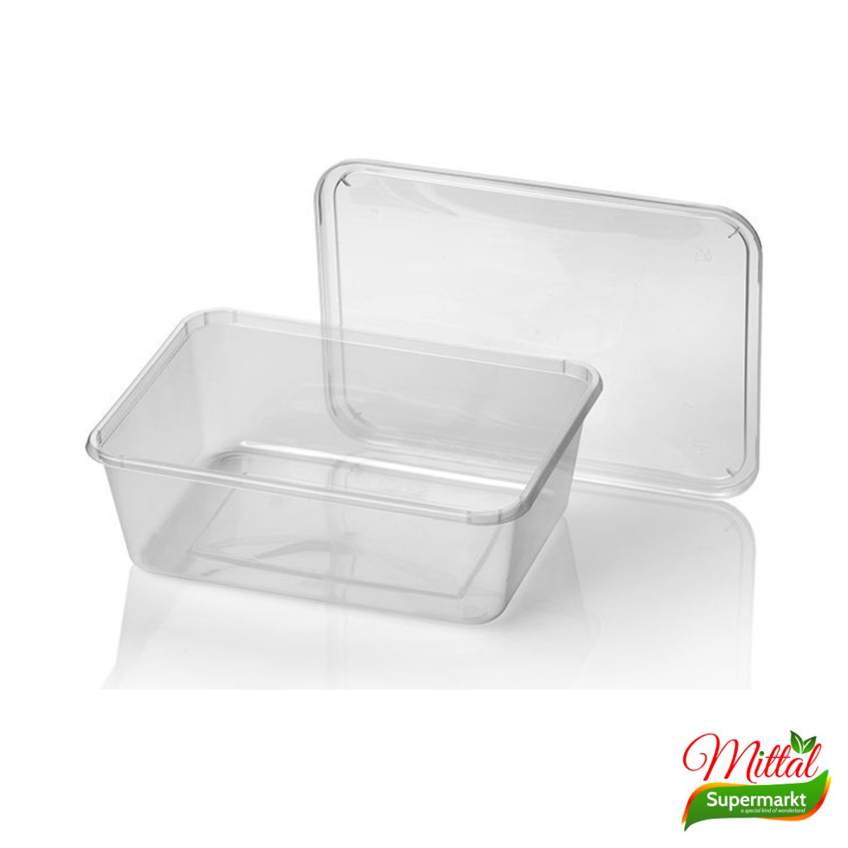 Peters Bakjes 1000ml 10 Stuks, Transparante Bakjes met Deksel (Food Containers)