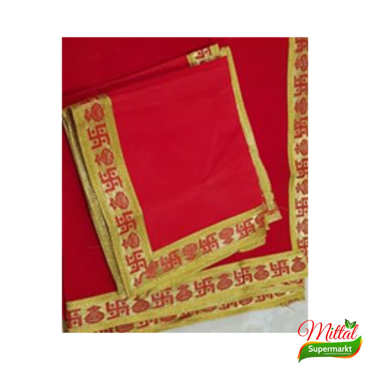 Pooja Assan Fluweel Groot, Gebedsmat voor Puja (Velvet Puja Mat)