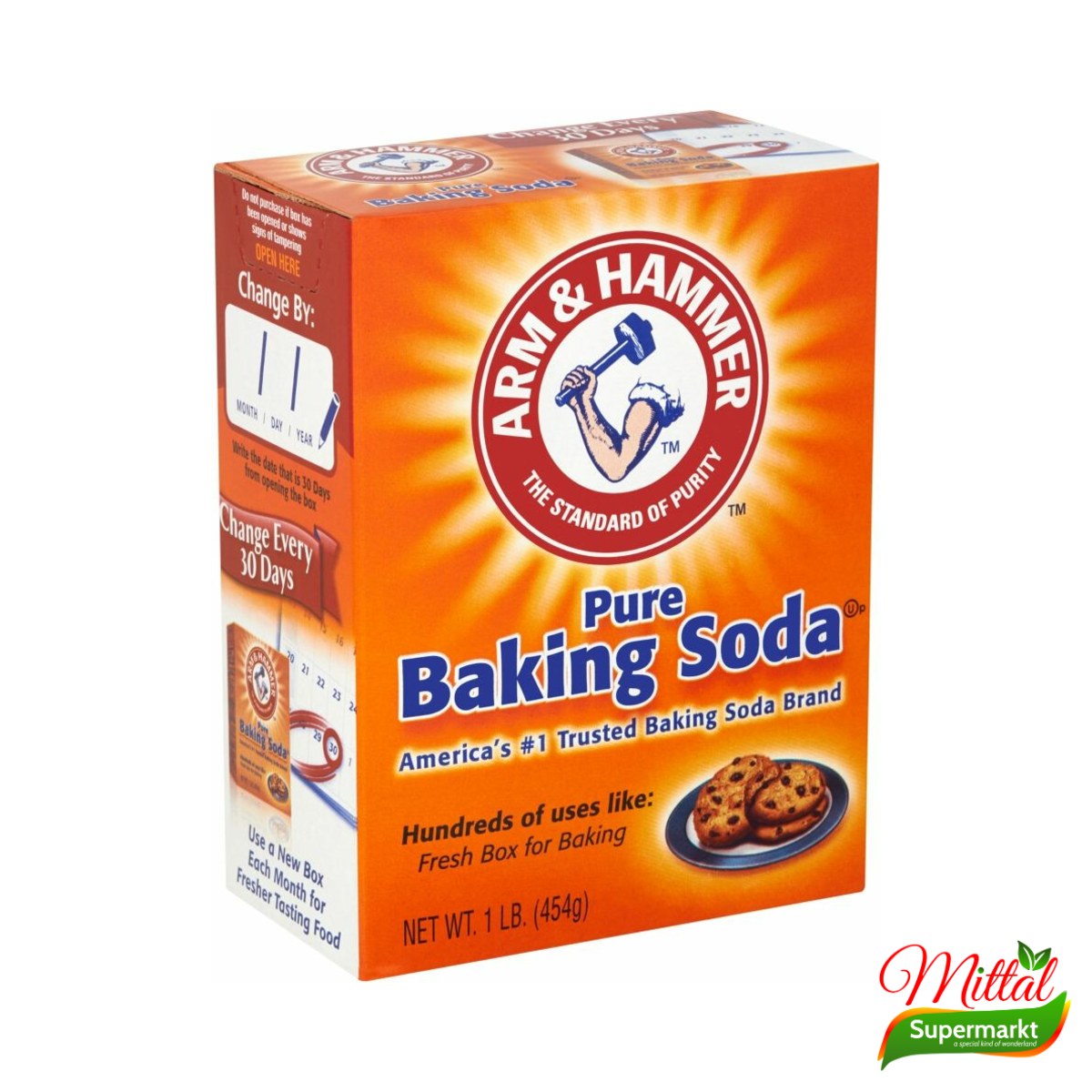 Pure Baking Soda 454g, Natriumbicarbonaat voor Keuken en Huis (Baking Soda)