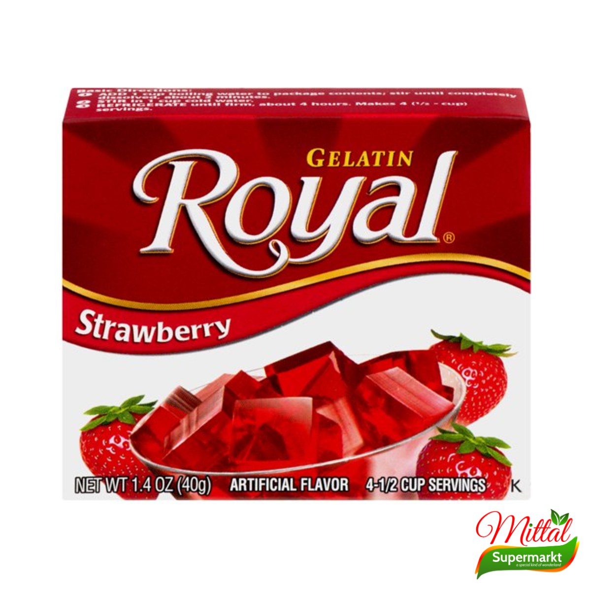 Royal Gelatin Aardbei, Geleipoeder met Aardbeiensmaak (Strawberry Jelly) 2 royal gelatin aardbei – Royal Gelatin Aardbei