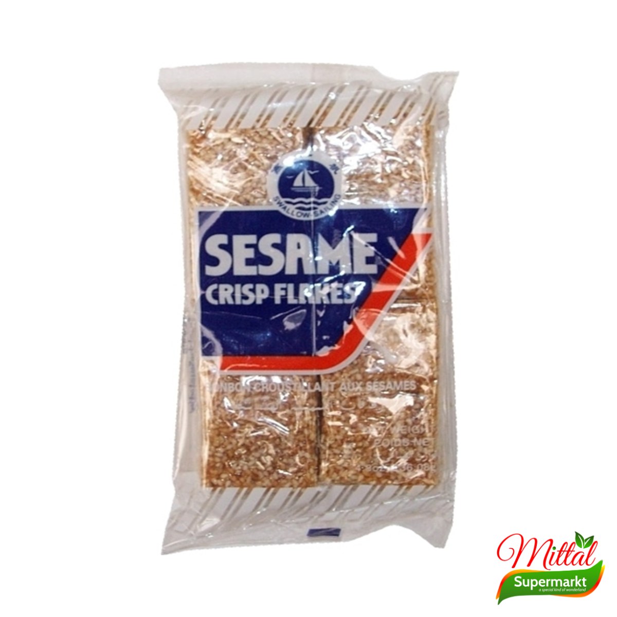Sesame Crisps Flakes, Krokante Sesamsnack (Sesame Crisps)