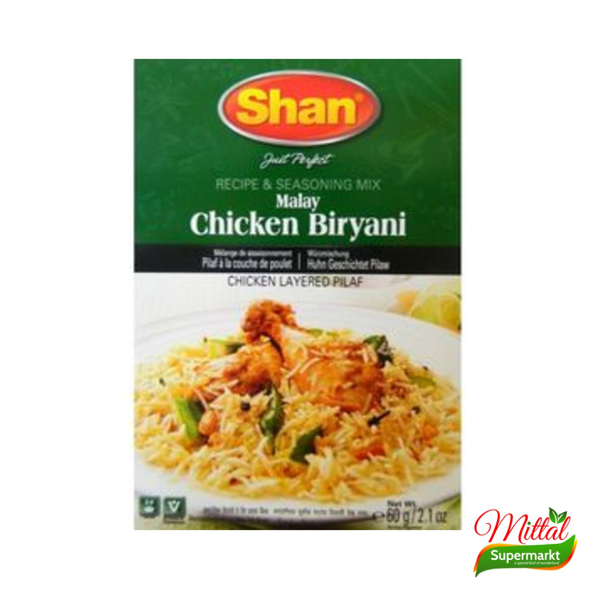 Shan Chicken Biryani Masala 60g, Kruidenmix voor Kipbiryani (Biryani Masala)