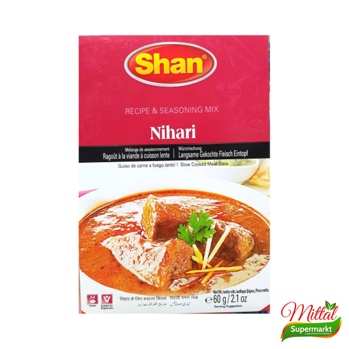 Shan Nihari 60g, Kruidenmix voor Nihari Stoofschotel (Nihari Masala)