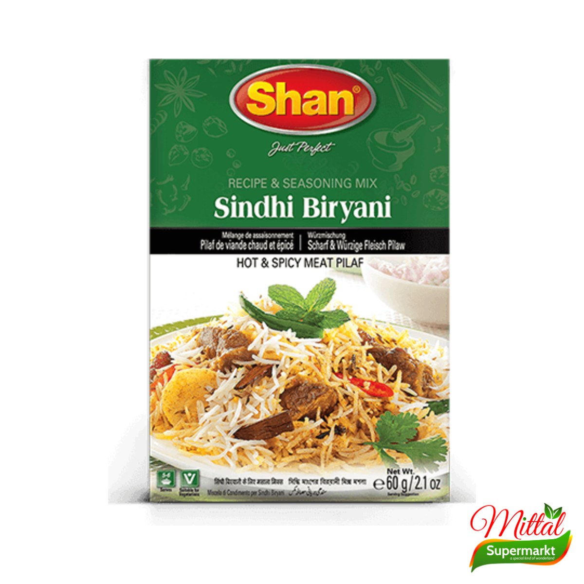 Shan Sindhi Biryani 50g, Kruidenmix voor Sindhi Biryani (Biryani Spice Mix)
