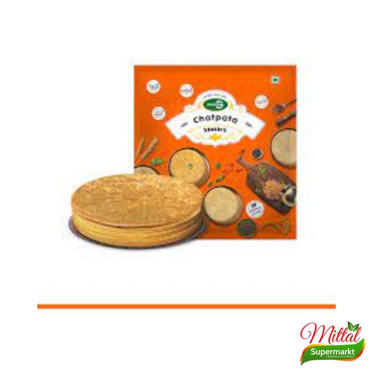 Shanta G Khakhra Chatpata 200g, Krokant Gekruid Platbrood (Khakhra)