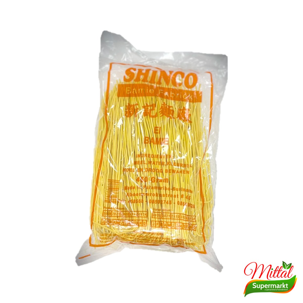 Shinco Ei Bami 450g, Surinaamse Eiermie (Egg Noodles)