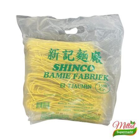 Shinco Ei Tjauwmin 1500g – Surinaamse Eiermie Grootverpakking (Chow Mein Noodles) | Mittal Supermarkt