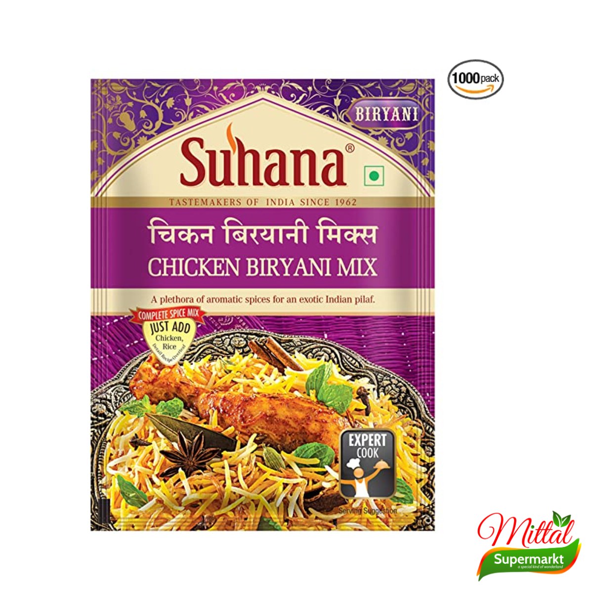 Suhana Chicken Biryani Mix, Kruidenmix voor Kipbiryani (Biryani Masala)
