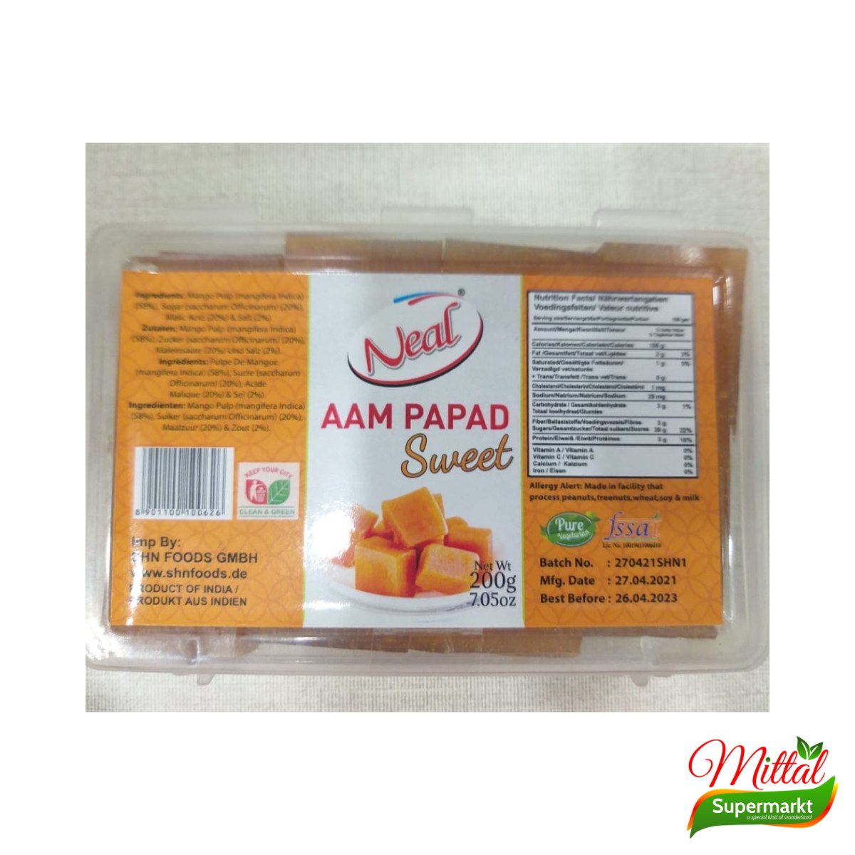 Sweet Aam Papad 200g, Zoete Mangoreepjes (Mango Papad)