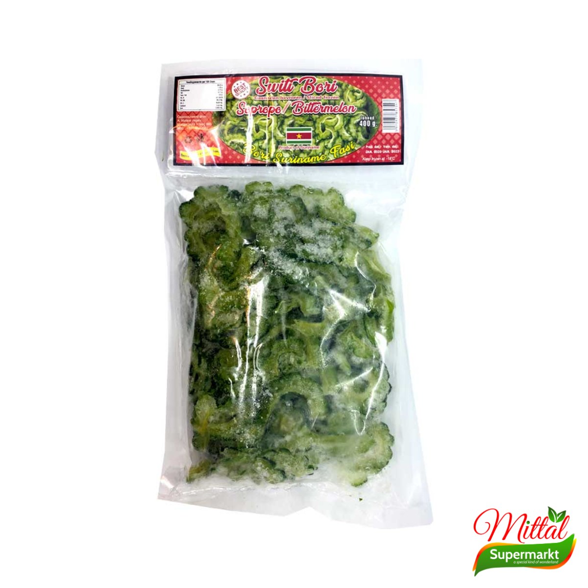 Switi Bori Sopropo 400g, Bittermeloen met Bori Diepvries (Bitter Gourd with Bori)