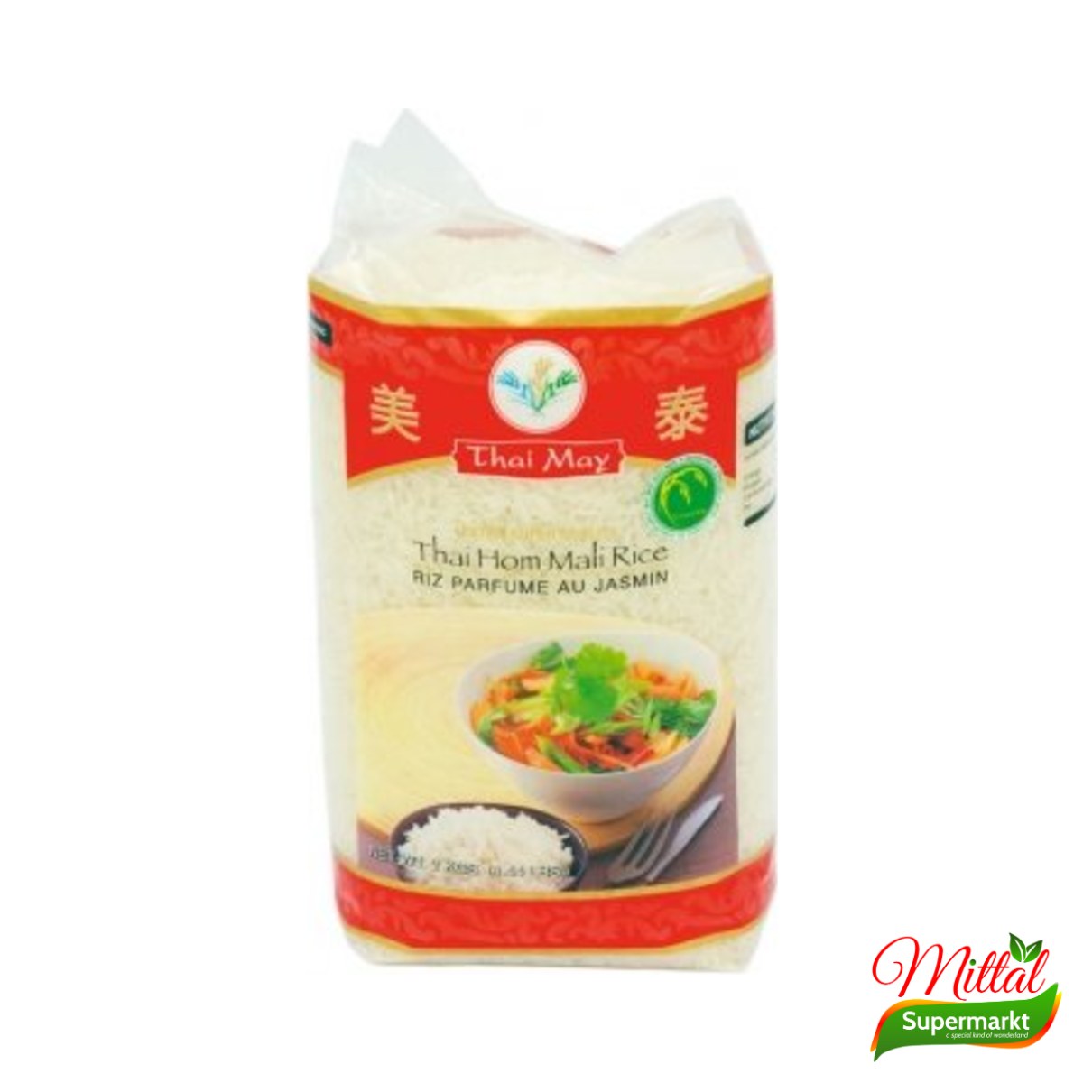 Thai May Jasmijnrijst 2kg, Geurige Thaise Rijst (Jasmine Rice)