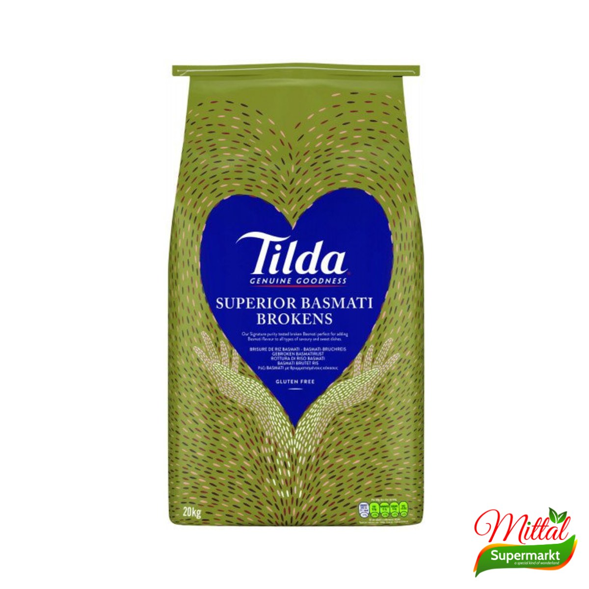 Tilda Basmati Breukrijst 20kg, Gebroken Basmatikorrels (Broken Basmati Rice)