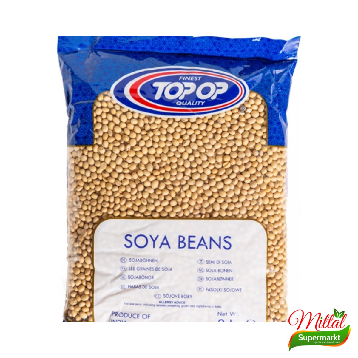 Topop Sojabonen 500g, Gedroogde Sojabonen (Soya Beans)