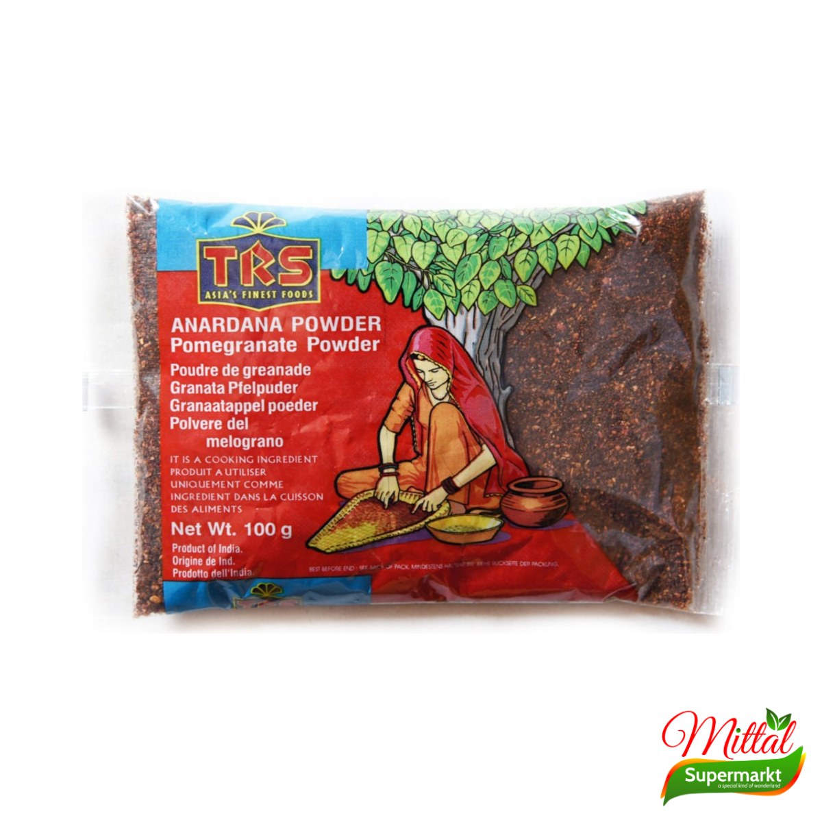 TRS Anardana Powder 100g, Gemalen Granaatappelpitten (Pomegranate Powder)