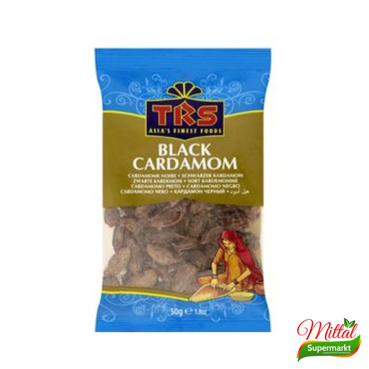TRS Black Cardamom 50g, Hele Zwarte Kardemom (Badi Elaichi) 2 trs black cardamom 50g – TRS Black Cardamom 50g
