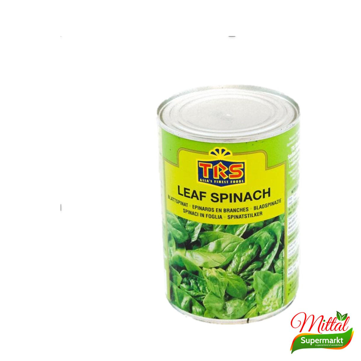 TRS Bladspinazie Blik 380g, Spinazie uit Blik (Canned Spinach)