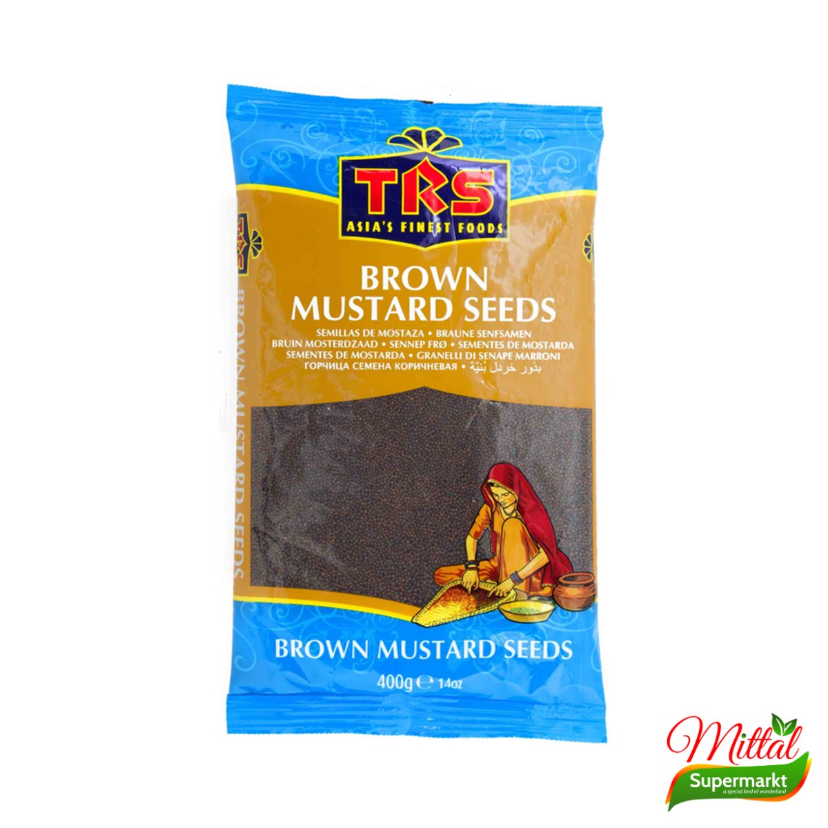 TRS Brown Mustard Seeds 400g, Bruine Mosterdzaadjes (Brown Mustard Seeds)