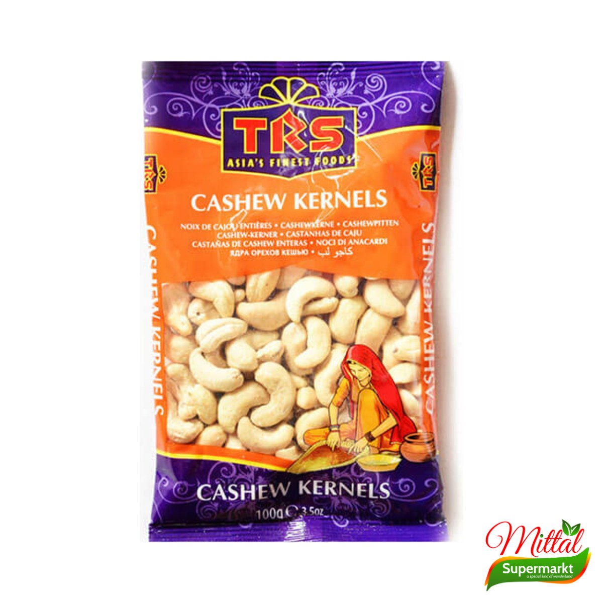 TRS Cashewnoten 100g, Hele Cashewnoten (Cashew Kernels)