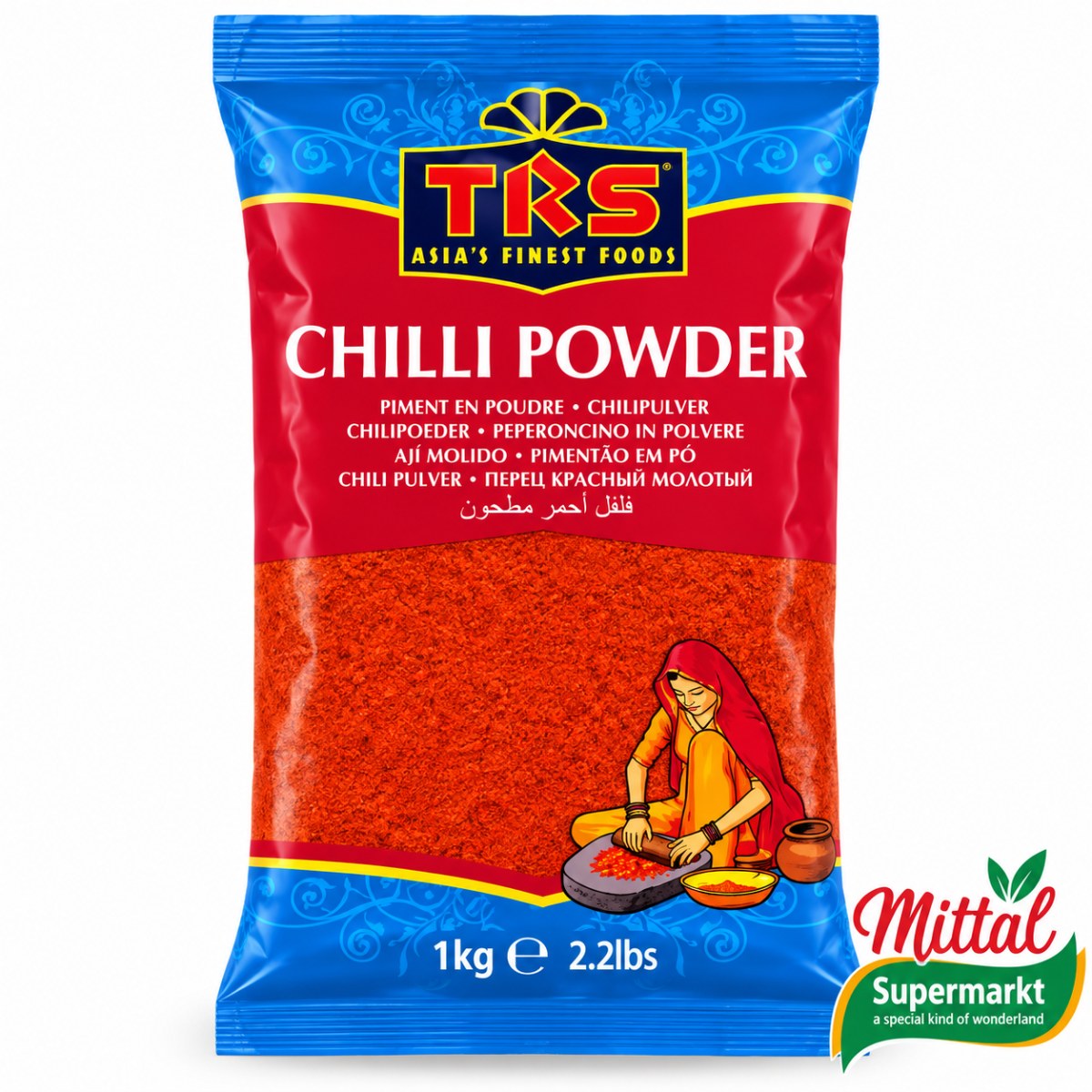 TRS Chilli Powder Hot 1kg, Heet Chilipoeder (Lal Mirch)