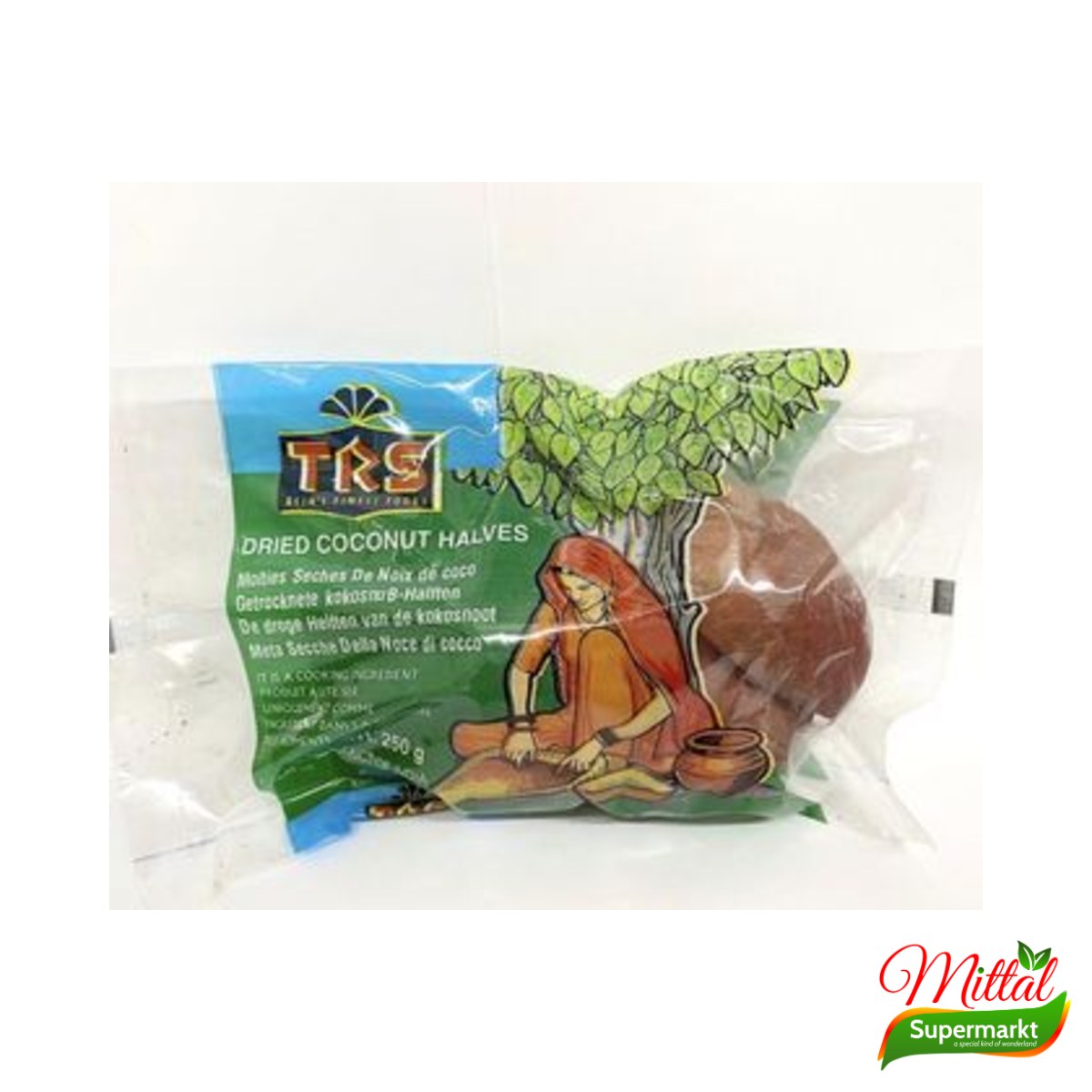 TRS Coconut Halves 250g, Gedroogde Kokoshelften (Copra)