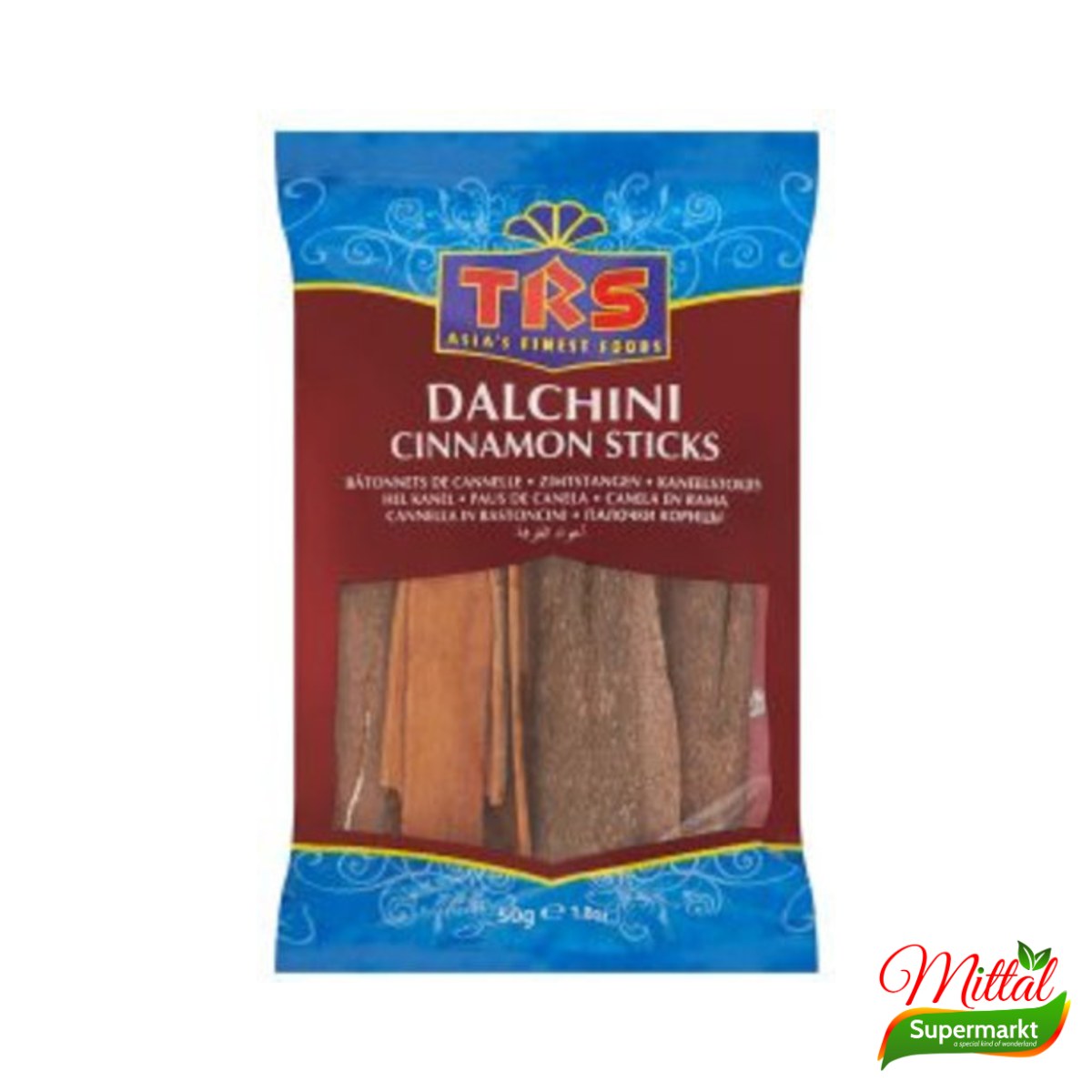 TRS Dalchini 50g, Hele Kaneelstokjes (Cinnamon Sticks)