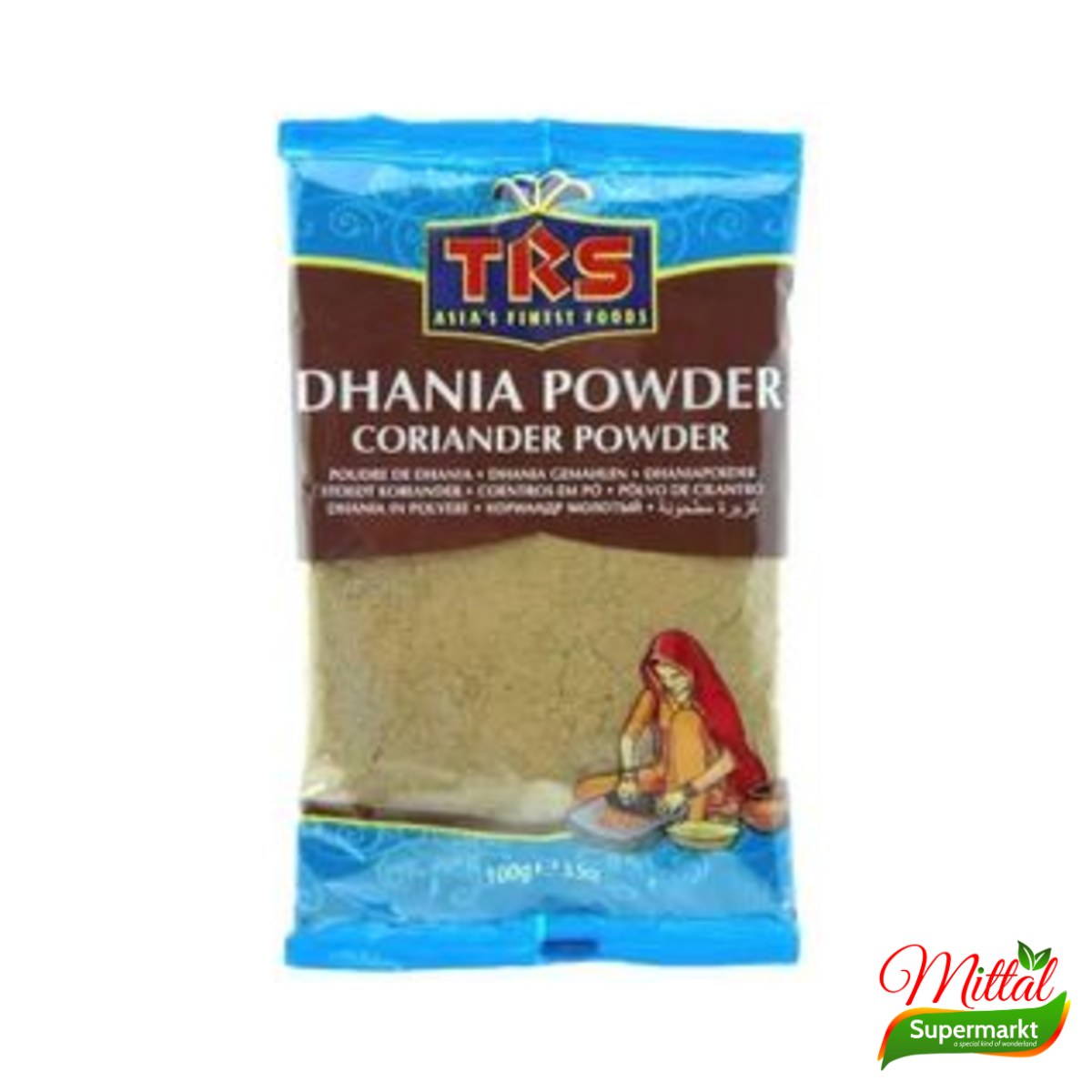 TRS Dhania Powder 100g, Gemalen Korianderpoeder (Coriander Powder)