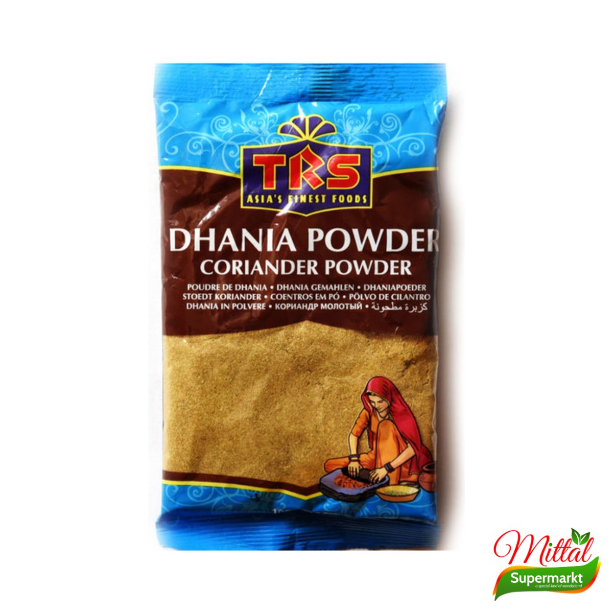 TRS Dhania Powder 400g, Gemalen Korianderpoeder (Coriander Powder)