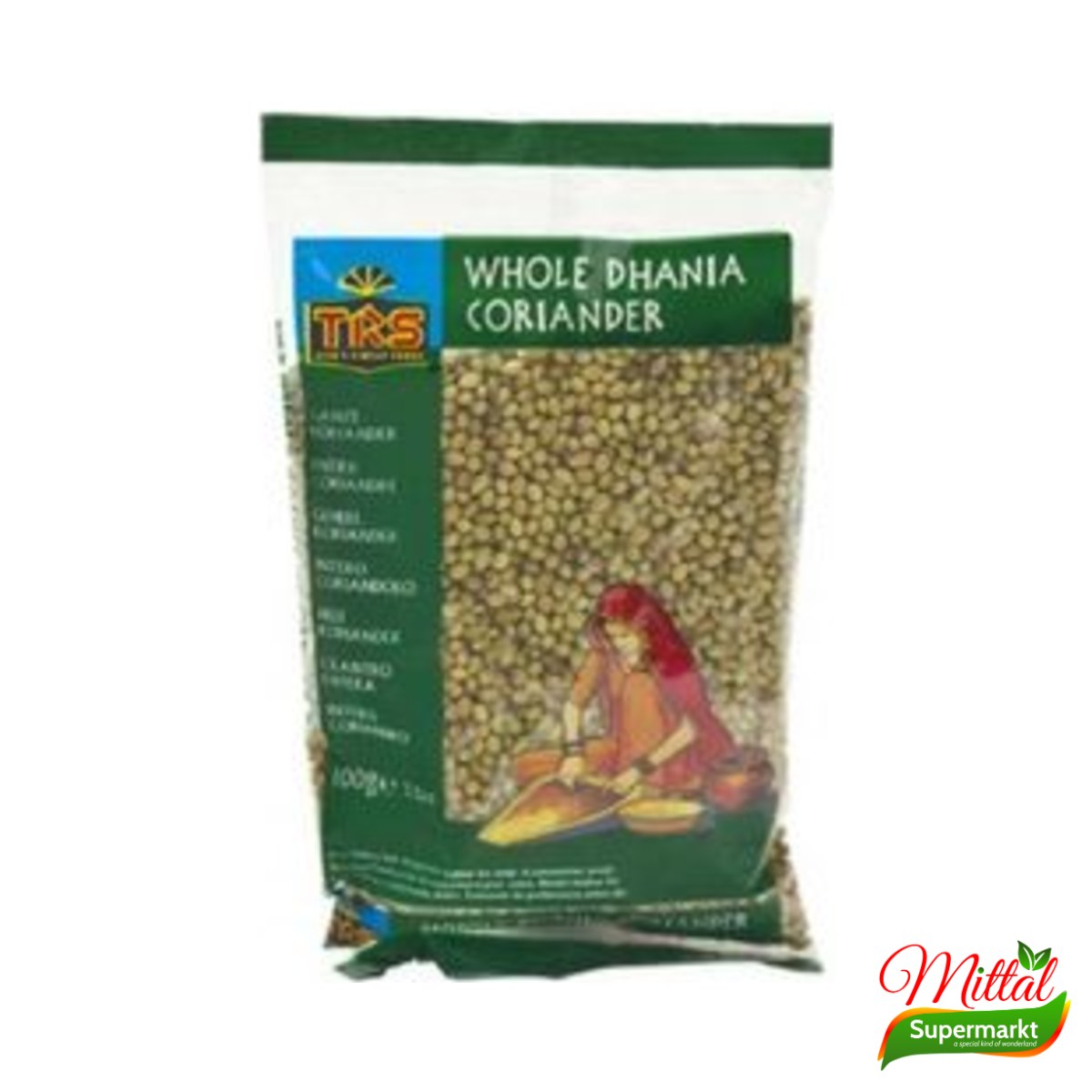 TRS Dhania Whole 100g, Hele Korianderzaden (Coriander Seeds)