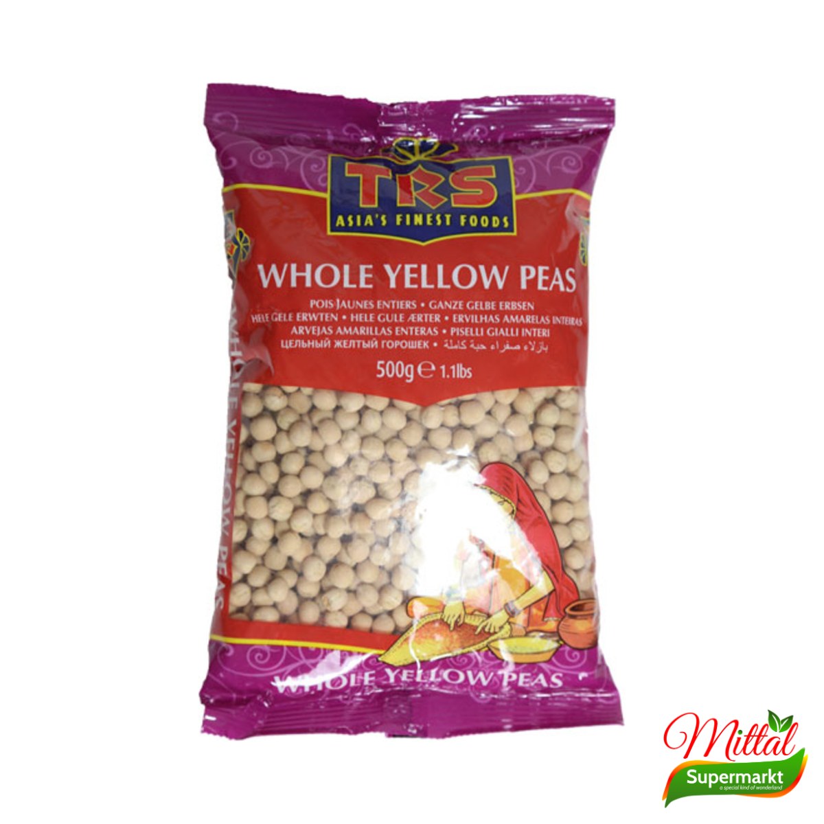 TRS Gele Erwten Heel 500g, Gedroogde Gele Erwten (Whole Yellow Peas)