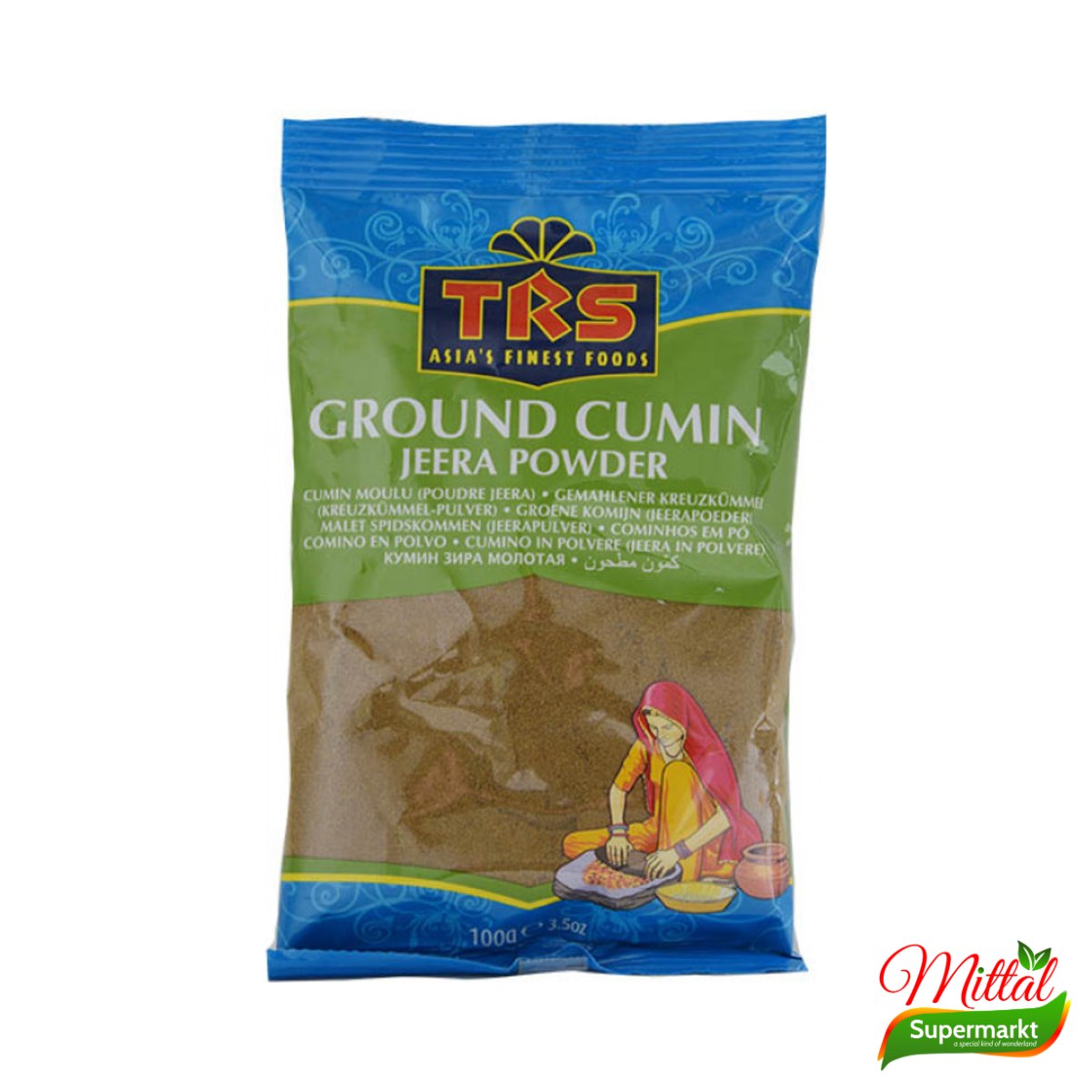 TRS Jeera Powder 100g, Gemalen Komijnpoeder (Cumin Powder)