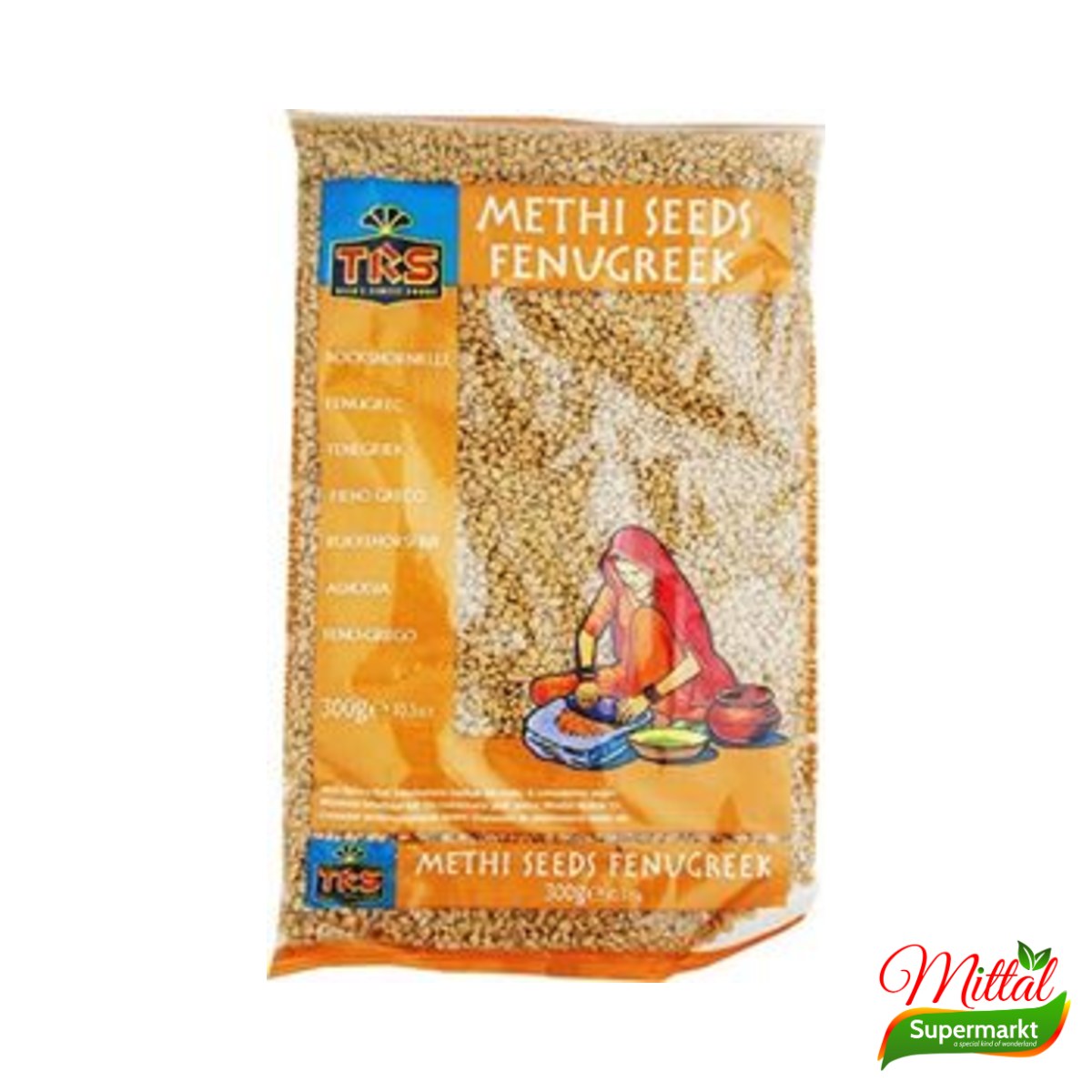 TRS Methi Seeds 300g, Hele Fenegriekzaden (Fenugreek Seeds)