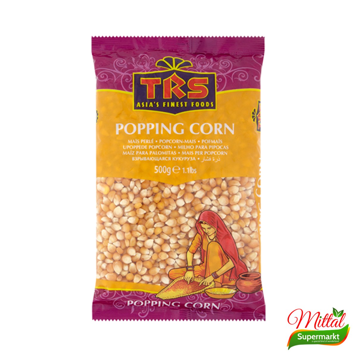 TRS Popcornmaïs 500g, Korrels voor Popcorn (Popcorn Kernels)