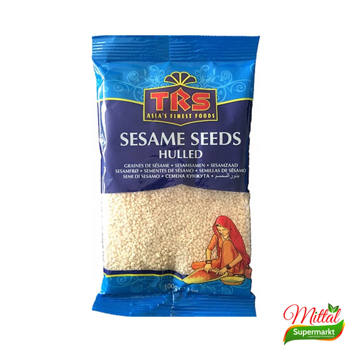 TRS Sesamzaad 100g, Witte Sesamzaadjes (Sesame Seeds) 2 trs sesamzaad – TRS Sesamzaad 100g