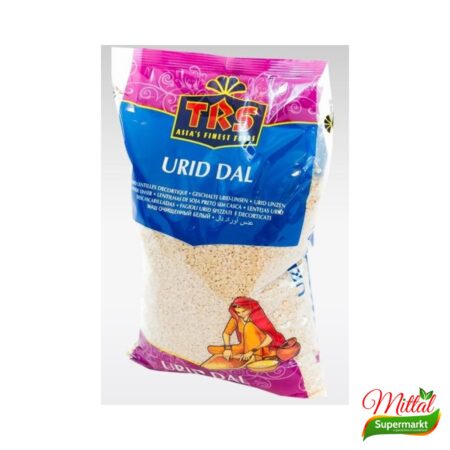 TRS Urid Dal White 2kg – Gespleten Witte Urdbonen Grootverpakking (Split Urad) | Mittal Supermarkt