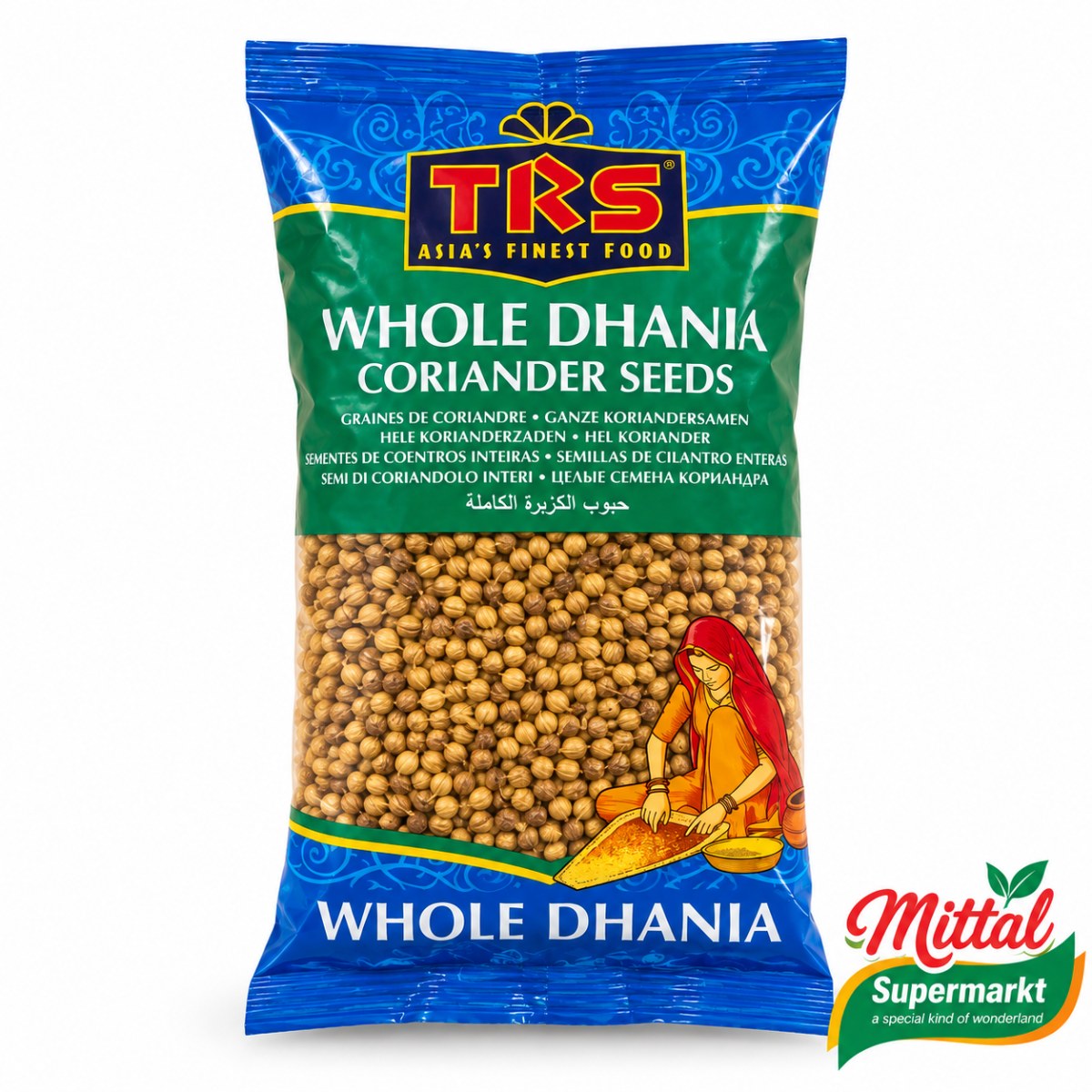 TRS Whole Dhania 250g, Hele Korianderzaden (Coriander Seeds)