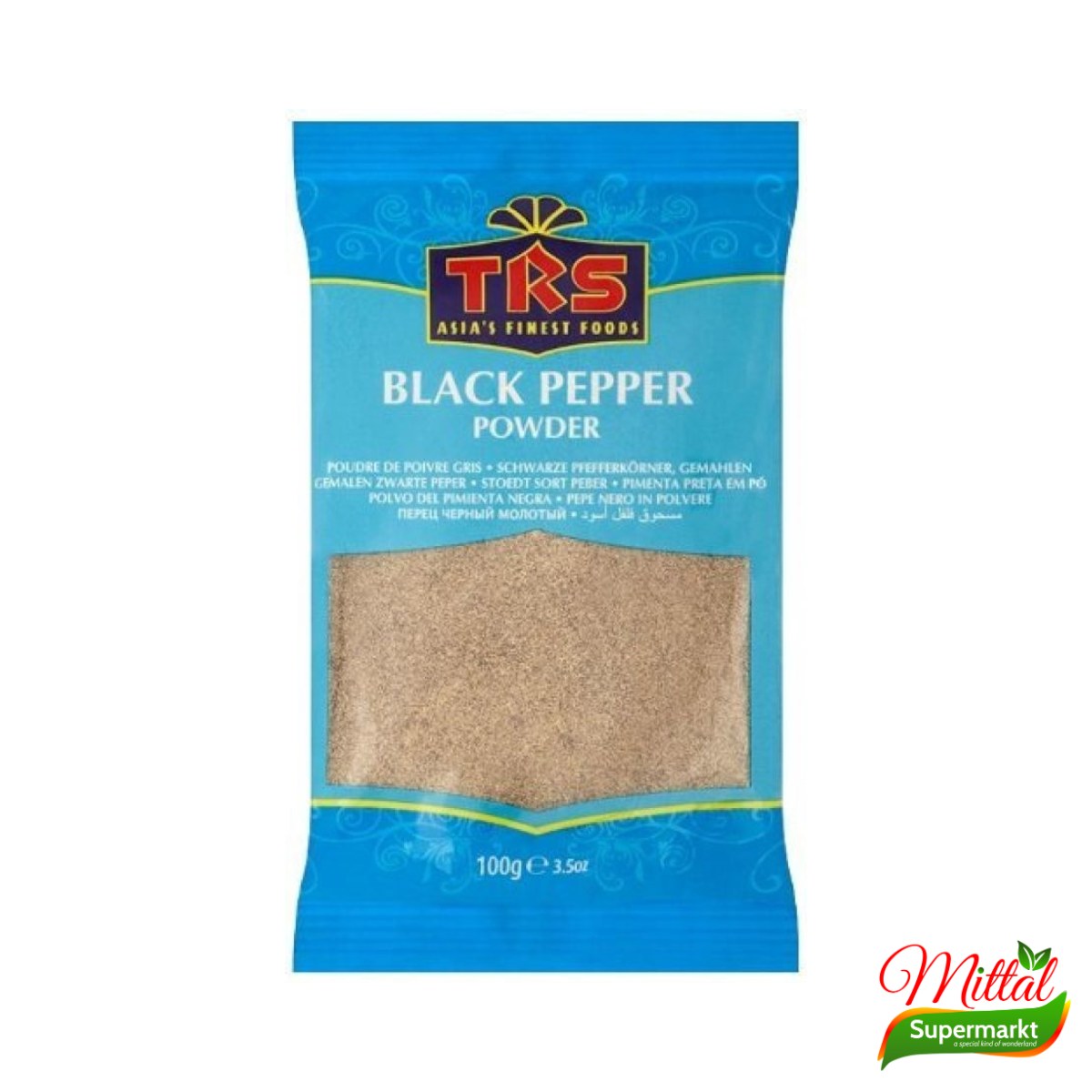 TRS Zwarte Peper Poeder 100g, Fijn Gemalen Peper (Black Pepper Powder)