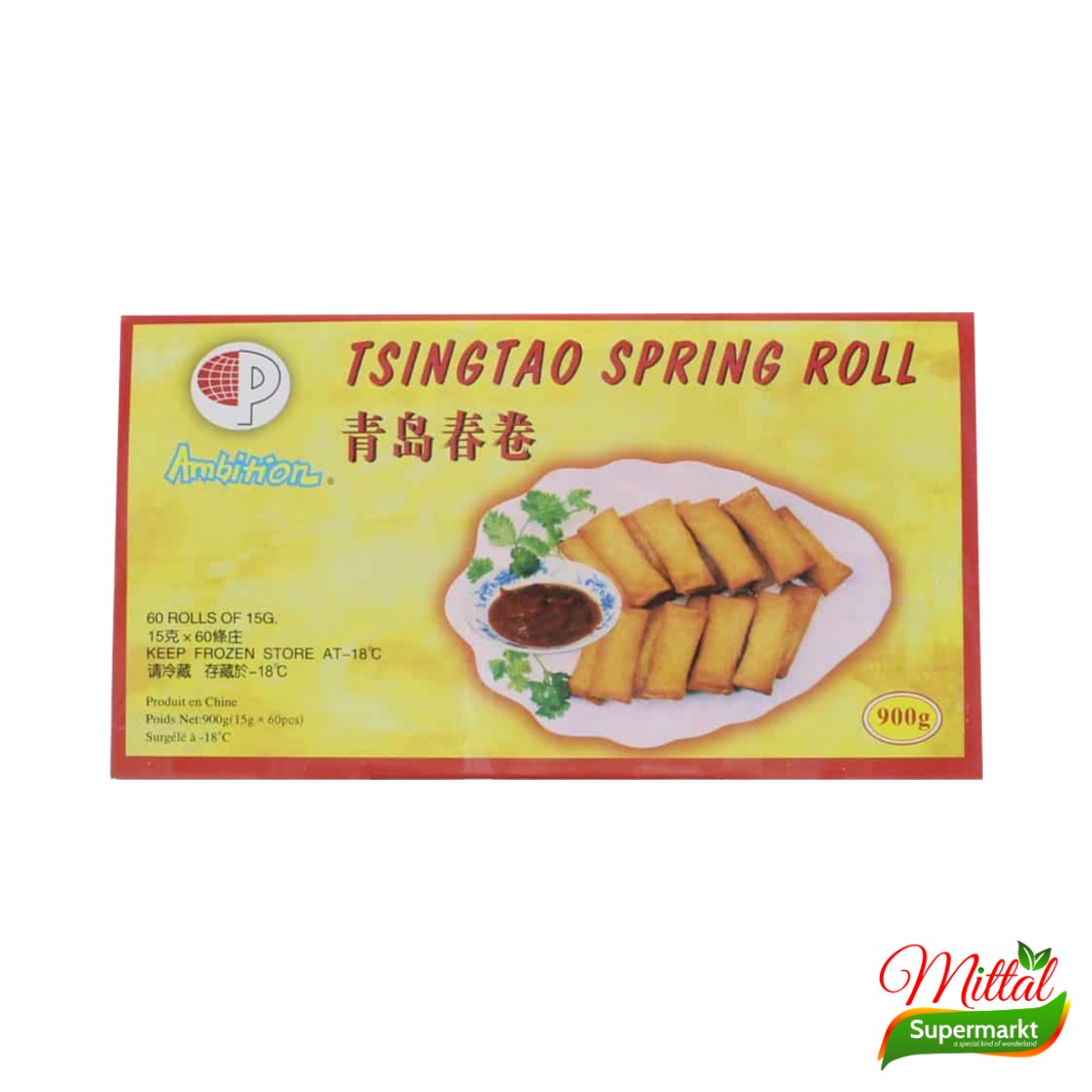 Tsingtao Loempia's 60 Stuks, Diepvries Mini Loempia's (Spring Rolls)