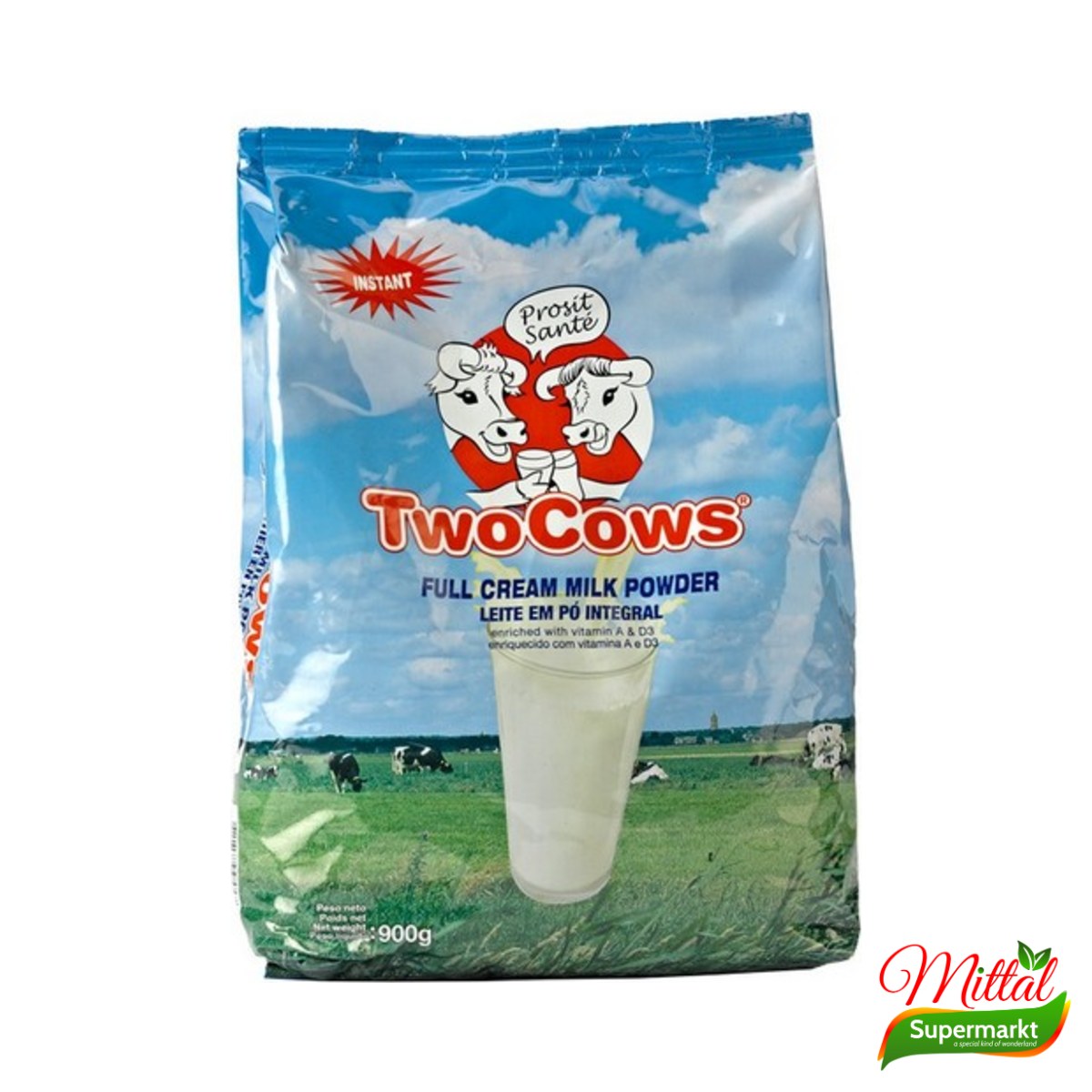 Twocows Melkpoeder 900g, Volle Melkpoeder (Whole Milk Powder)