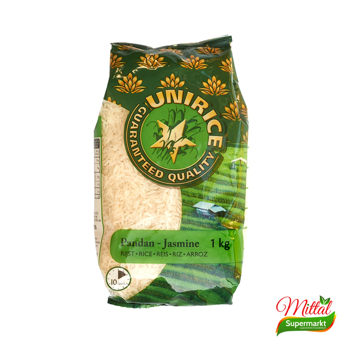 Unirice Jasmijnrijst 1kg, Geurige Thaise Rijst (Jasmine Rice)