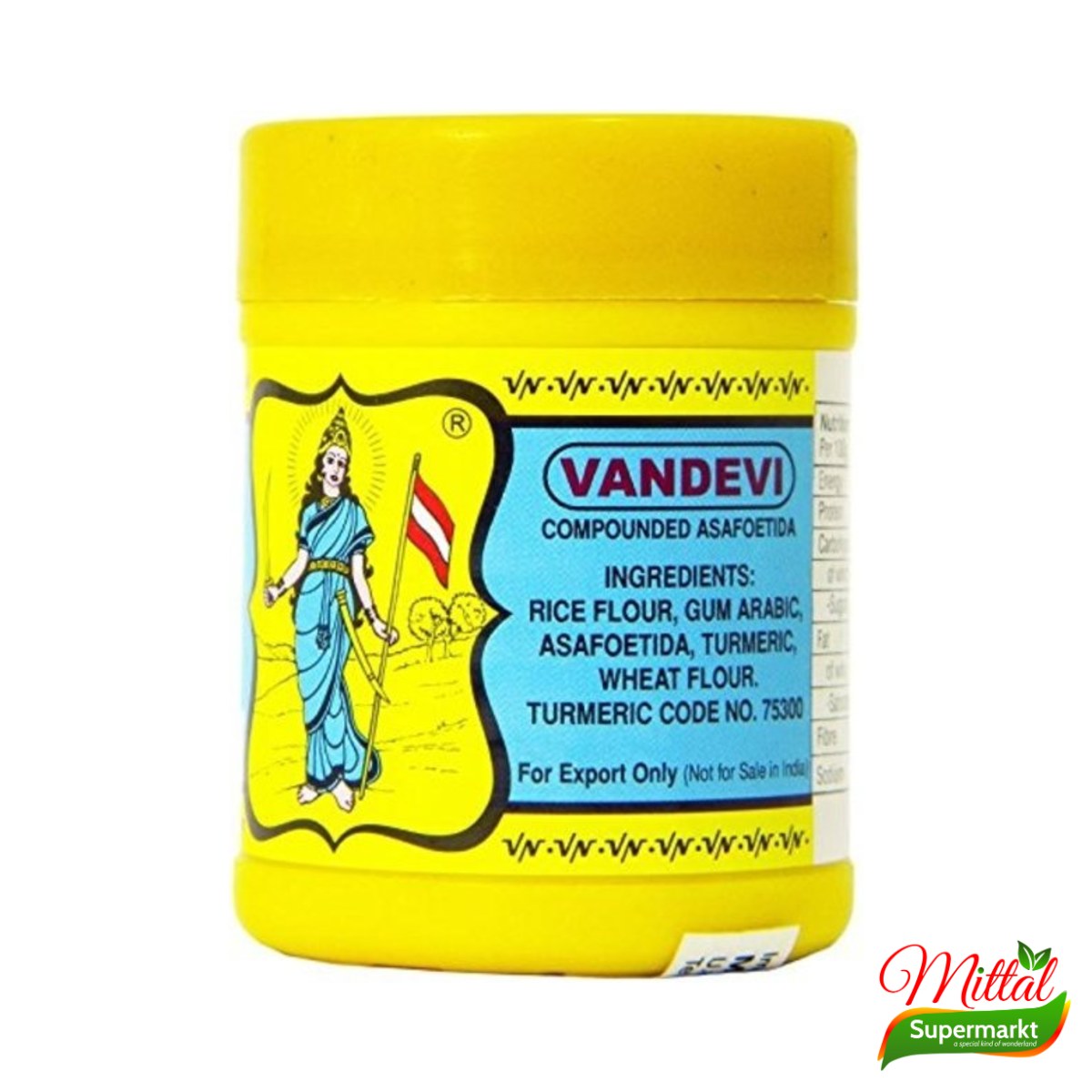 Vandevi Hing 100g, Asafoetida Kruidenpoeder (Asafoetida)