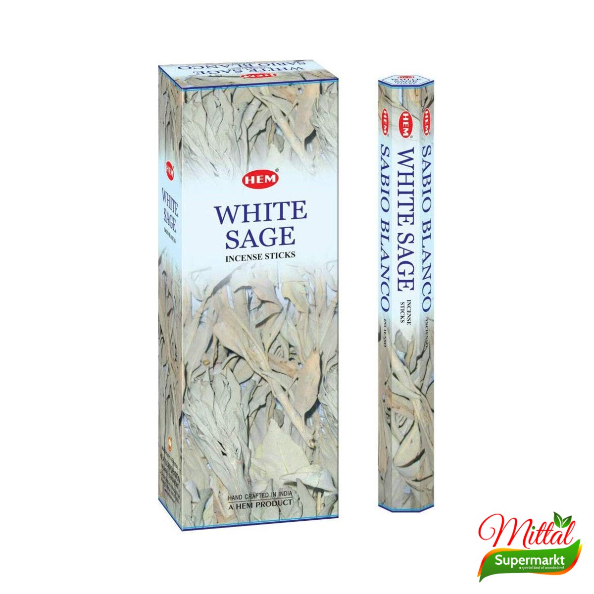 White Sage Wierookstokjes, Agarbatti met Witte Salie (White Sage Incense)