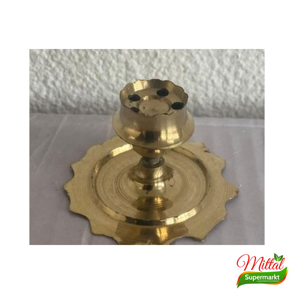 Wierookhouder Messing, Agarbatti Standaard voor Puja (Brass Incense Holder)
