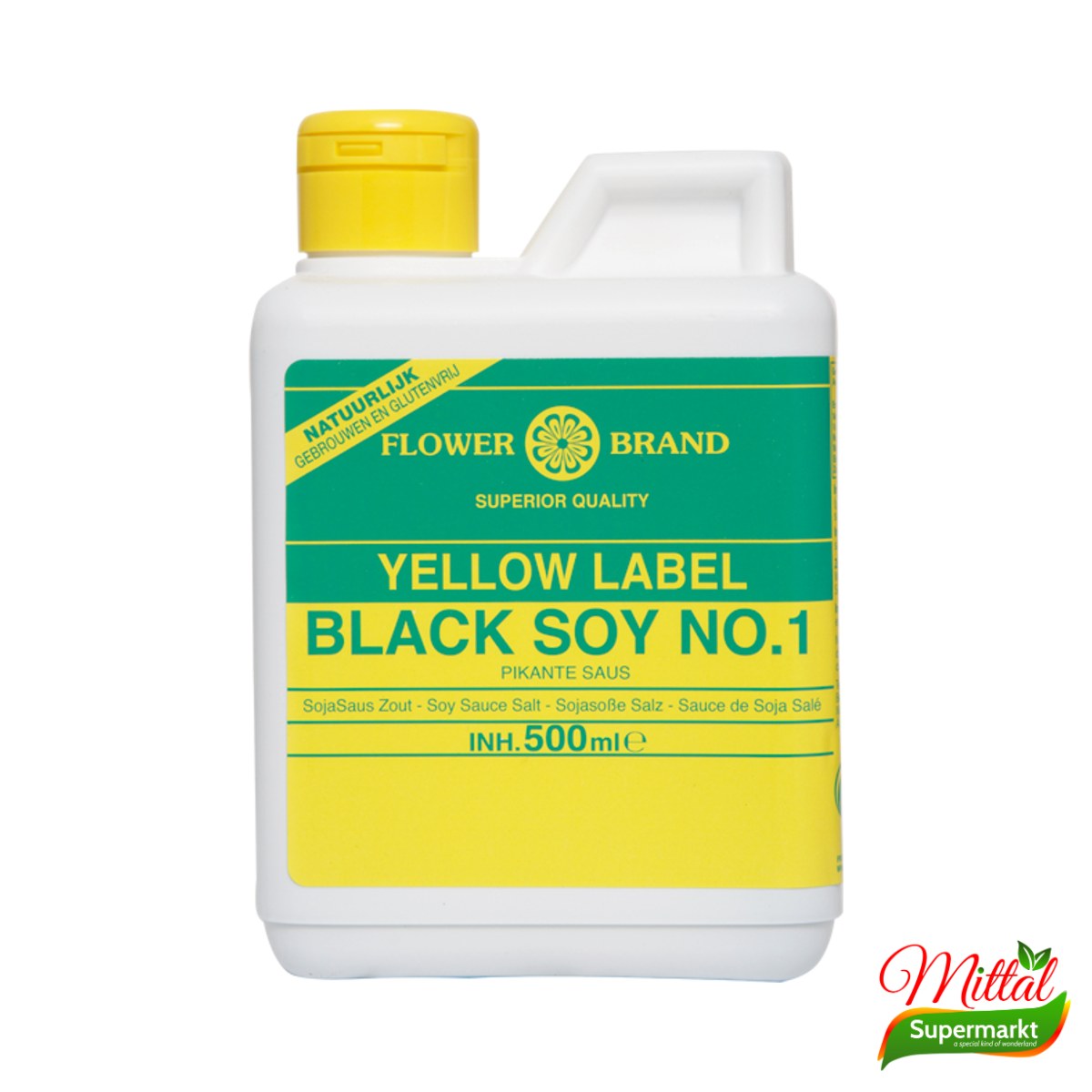 Yellow Label Sojasaus 500ml, Gefermenteerde Sojasaus (Soy Sauce)