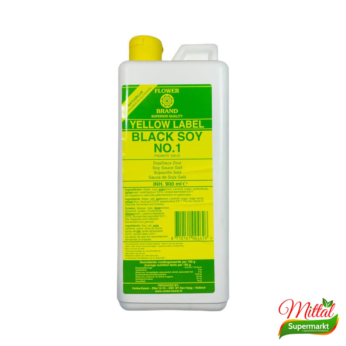 Yellow Label Sojasaus Zout 900ml, Lichte Zoute Sojasaus (Light Soy Sauce)